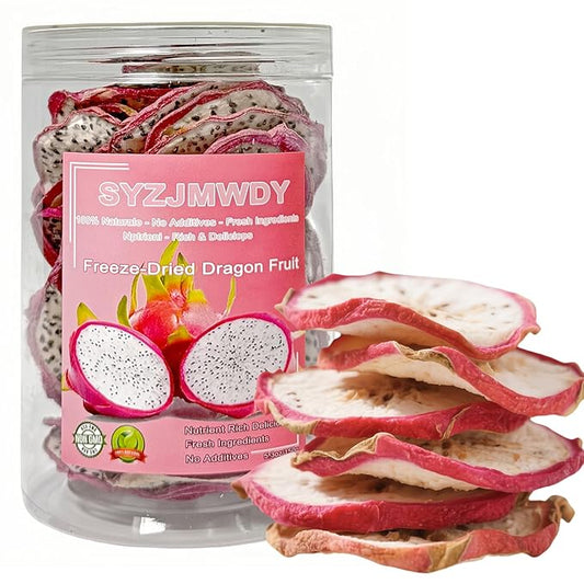 Premium Drying White Dragon Fruit Chips 5oz (150g) | Crispy Exotic Fruit Snacks