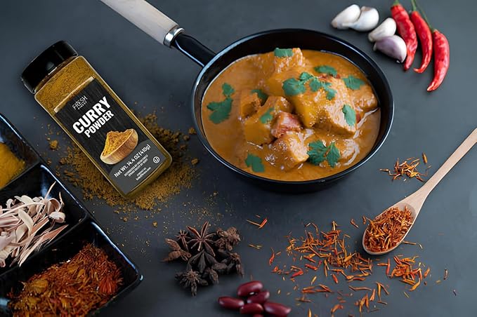 Fresh Finest Curry Powder - 14.46oz (410G) - Authentic Blend of Spices, Perfect for Culinary
