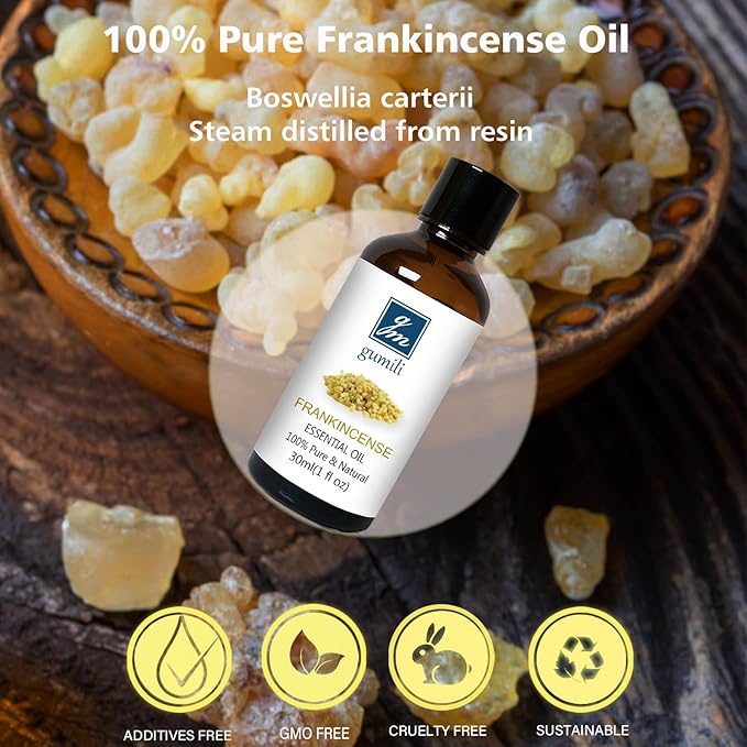 Frankincense Essential Oil 1 Oz, 100% Pure Frankincense Qil for Aromatherapy Diffuser, Skin, Face