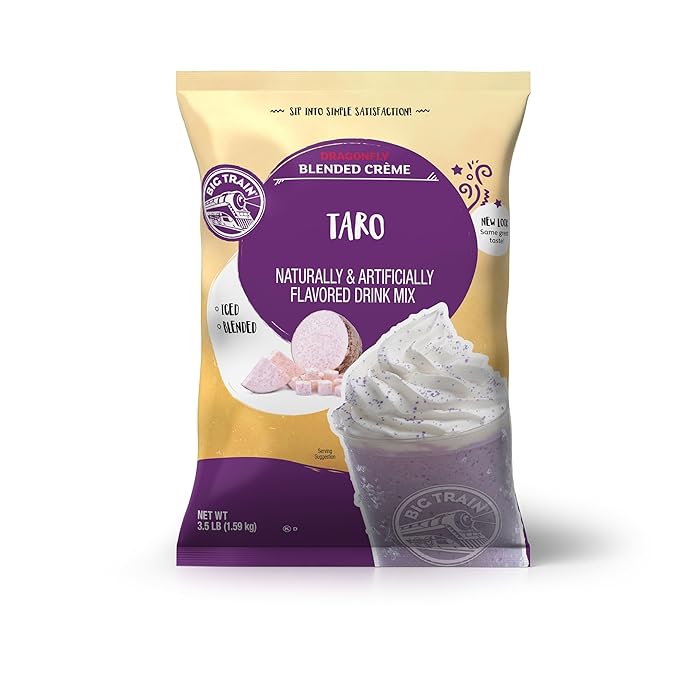 Big Train Dragonfly Taro Blended Cr챔me Beverage Mix, 3.5 Pound (Pack of 1)