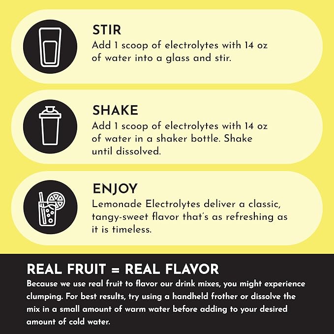 Lemonade Electrolytes ??30?‘Serving Hydration Drink Mix with Coconut Water, Sea Salt, and Trace