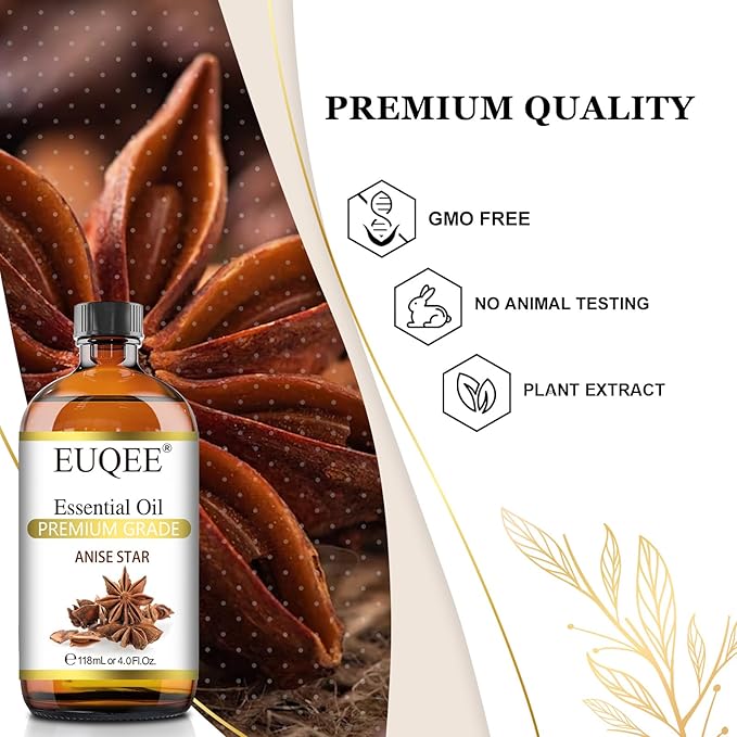 Anise Star Essential Oil 4oz / 118ML Large Capacity Anise Star Oil Pure & Premium Fragrance