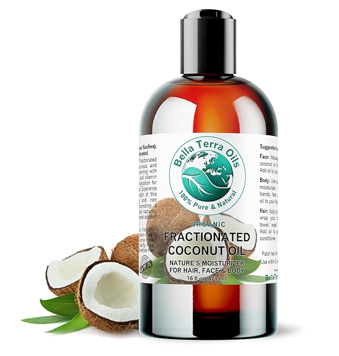 Bella Terra Oils - Liquid Organic Fractionated Coconut Oil 16 oz - Dive into Nutritional