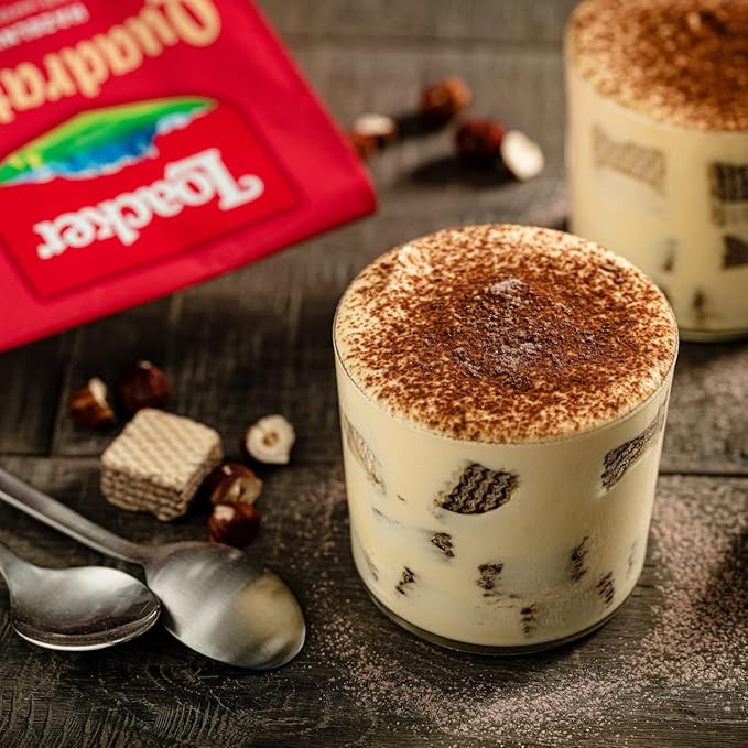Loacker Quadratini Tiramisu' Wafer, 220g/7.76oz