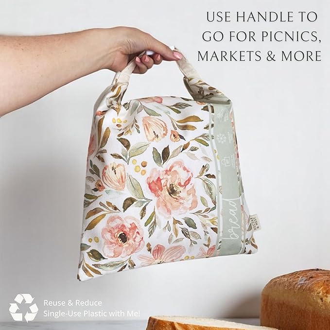 Nectar & Nest Bread Baker Set, Reusable Beeswax Bread Bags for Homemade Bread, Sourdough Bag