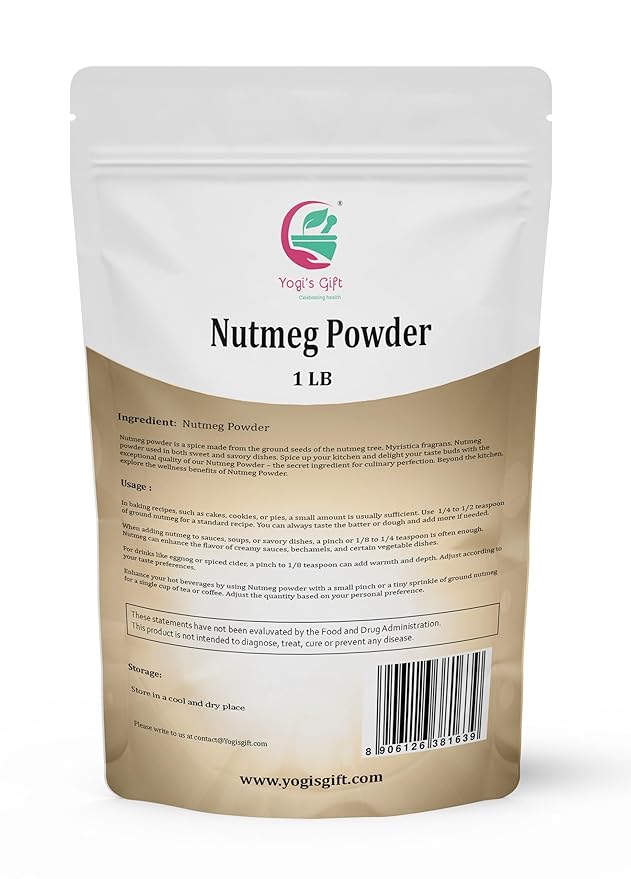 Nutmeg Ground 1 LB | Excellent Aroma and Incredible Flavor | Fresh Ground Nutmeg Spice for Baking