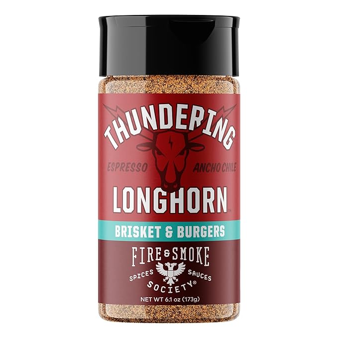 Fire & Smoke Society Thundering Longhorn Steak Seasoning | BBQ Rubs, Steak Rub for Smoking and