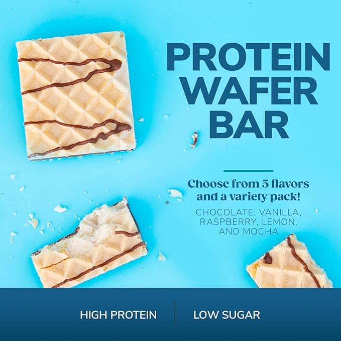 WonderSlim Protein Wafer Snack Bar, Mocha, 200 Calories, 15g Protein, 0mg Cholesterol (5ct)
