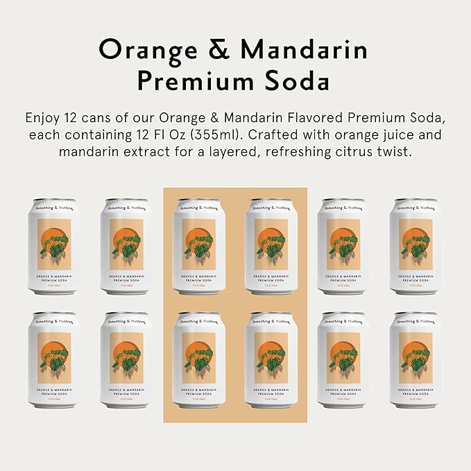 Something & Nothing Mango & Thai Basil Flavored Sparkling Water | Lightly Carbonated & Full of