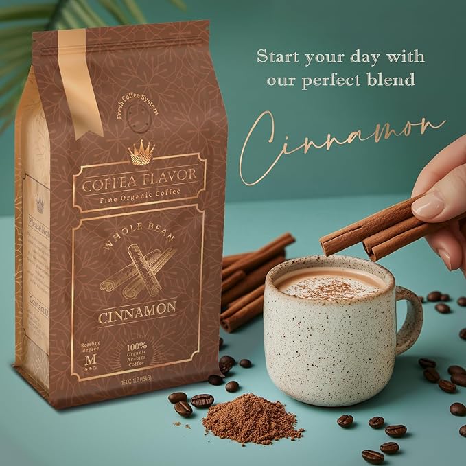 Cinnamon Flavored Whole Bean Coffee ??100% Arabica, Single Origin, Medium Roast, Naturally