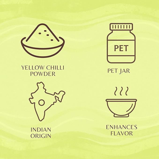 AYURVEDASHREE Yellow Chilli Powder (Pili Mirchi) 100gm PET Jar ~ All Natural | Vegan | Gluten