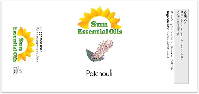 Sun Essential Oils Patchouli Essential Oil, 2oz ??Aromatherapy Oil for Diffusers