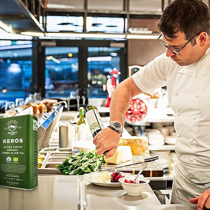 Ancient Foods Keros Greek Organic Extra Virgin Olive Oil ??Cold Pressed Olive Oil from Greece, High
