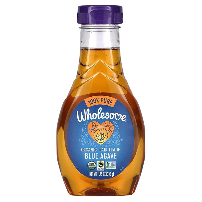 Wholesome Sweeteners 11.75-Ounce Organic Blue Agave Nectar, Fair Trade, 100% Pure, Non GMO, Gluten