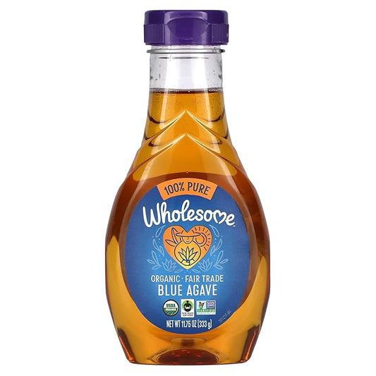 Wholesome Sweeteners 11.75-Ounce Organic Blue Agave Nectar, Fair Trade, 100% Pure, Non GMO, Gluten