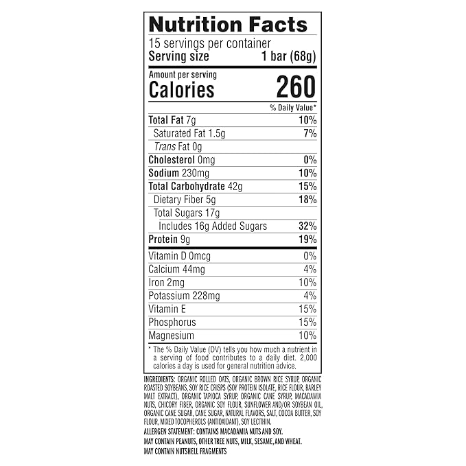 CLIF BAR - White Chocolate Macadamia Nut Flavor - Made with Organic Oats - Energy Bars - Non-GMO