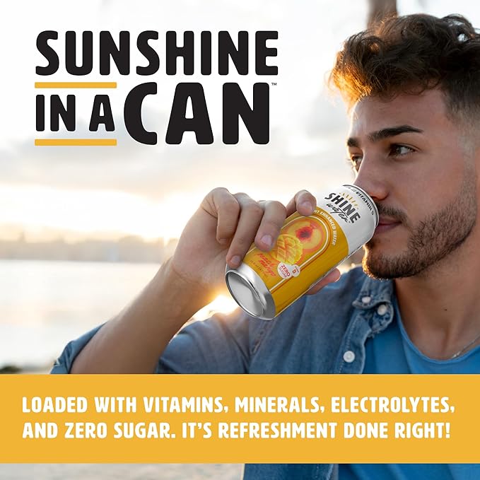 ShineWater Vitamin D Hydration Electrolyte Drink - Flavored water with electrolytes, Sugar-Free