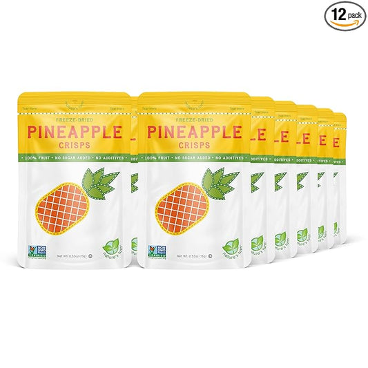 Nature’s Turn Freeze-Dried Pineapple Crisps – Healthy, Gluten-Free, Crispy & Delicious, Plant-Based