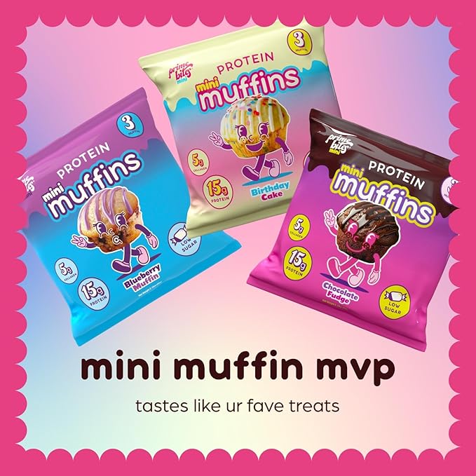 Prime Bites Minis | Protein Mini Muffins from Alpha Prime Supplements | High Protein, Collagen