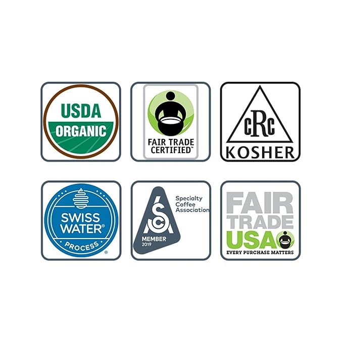 No Fun Jo Decaf: 12 Organic Compostable Pods for Keurig K-Cup Compatible Brewers, Swiss Water