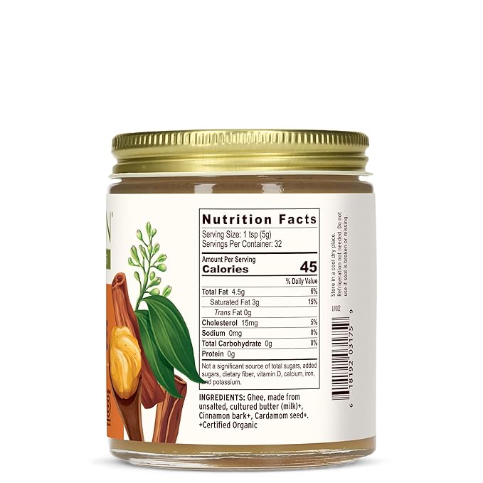 Banyan Botanicals Chai Spiced Ghee ??Cultured Organic Ghee (Clarified Butter) with Cinnamon &