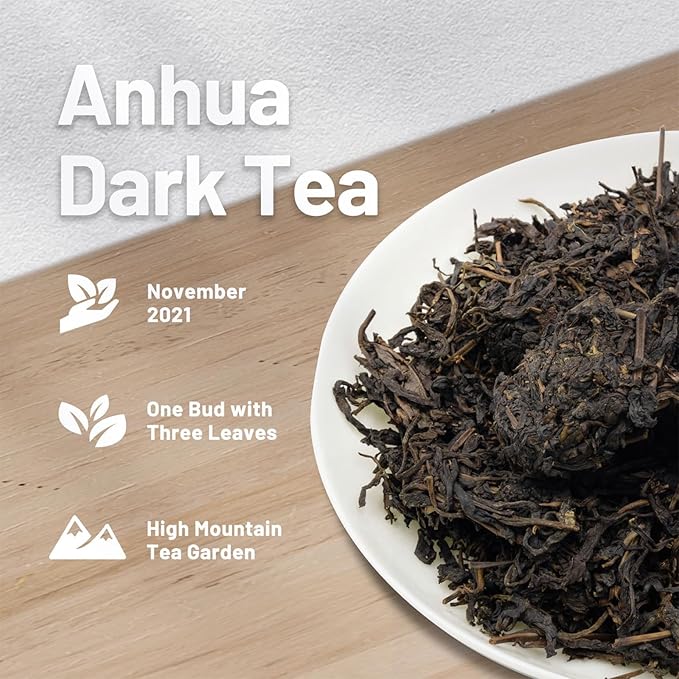 iTeaworld Chinese Dark Tea Sampler, Includes Aged Pu'erh, Liu Bao, Anhua, Hubei, 20 Packs with 20
