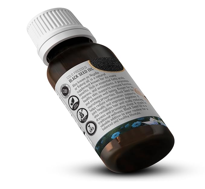 Rani Pure Black Seed (Nigella, Kalonji) Oil 1.69 Fl oz (50ml) Cold Pressed ~ 100% Cholesterol Free