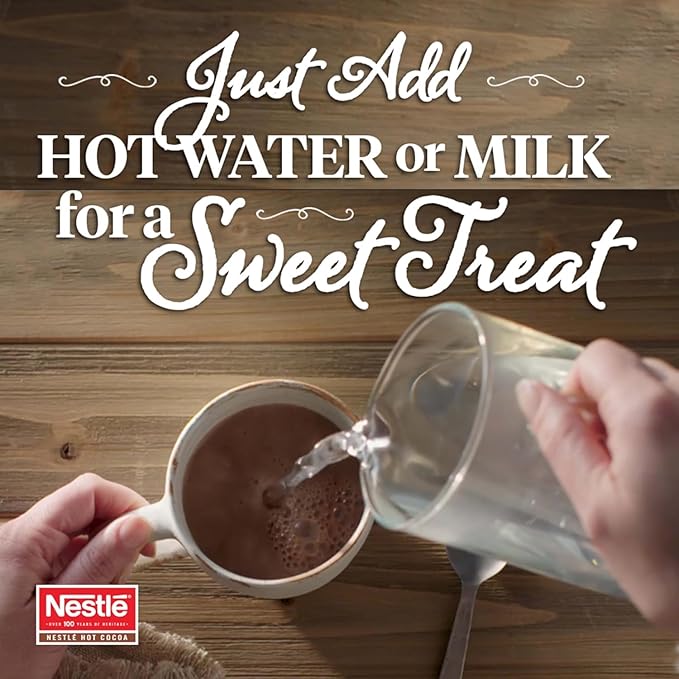 Nestle Hot Chocolate Packets, Milk Chocolate Flavor Hot Cocoa Mix, Made with Real Cocoa, Bulk Pack