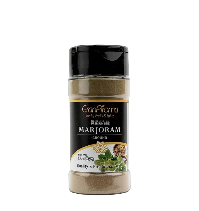 GranAroma Ground Marjoram, French & Italian Cuisine, Savory Seasoning (1.52 Ounce)