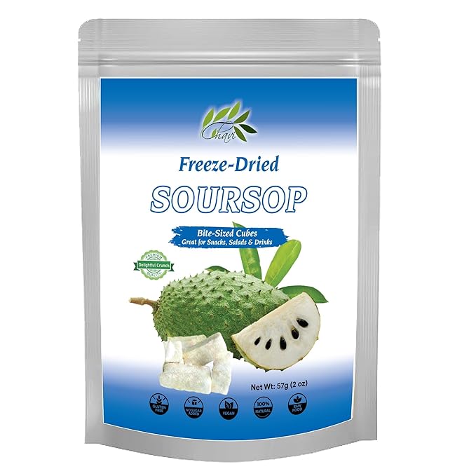 CHAVI Freeze-Dried Soursop - 2 Oz - Healthy 1 Ingredient Superfood - No Added Sugars or
