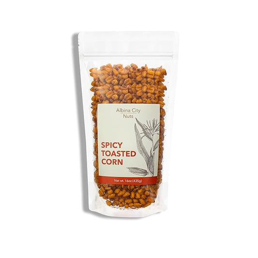 Albina City Nuts Spicy Toasted Corn ??Supremely Spicy, Tasty Snack with a Gentle Crunch Made from