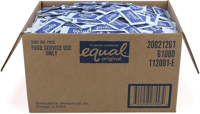 EQUAL 0 Calorie Sweetener, Aspartame and Acesulfame-K Sweetener Packets, Zero Calorie Sugar