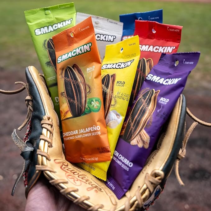 SMACKIN' Sunflower Seeds, No Salty Burn, Roasted Jumbo Small-Batch, American Made - 10 Flavor