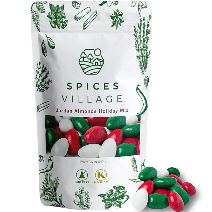 Spices Village Christmas Jordan Almonds, 32 oz