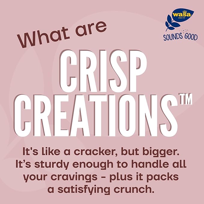 Wasa Cinnamon Crisp Creations, 9.4 oz. (Pack of 8), Large Round Toppable Crackers for Snacking and
