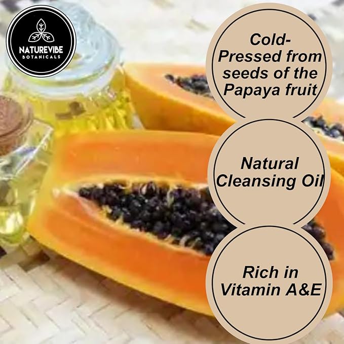 Naturevibe Botanicals Papaya Oil 32 Ounces | 100% Pure and Natural | Great for Skin Care and Hair