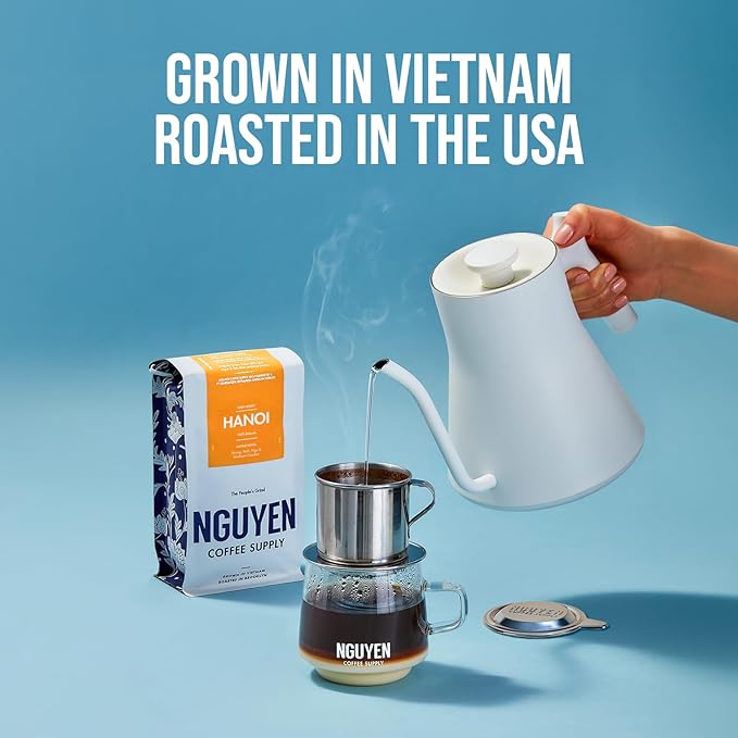 Nguyen Coffee Supply - Hanoi Robusta: Dark Roast Premium Ground Coffee Beans, Vietnamese Single