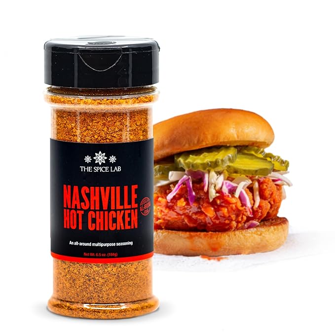 The Spice Lab Nashville Hot Chicken Seasoning - All Purpose Spicy Dry Rub for Chicken Wing Dust
