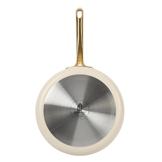 bloomhouse 10 Inch Heavy Duty Aluminum Premium PFA Free Ceramic Nonstick Saute/Deep Frying Pan
