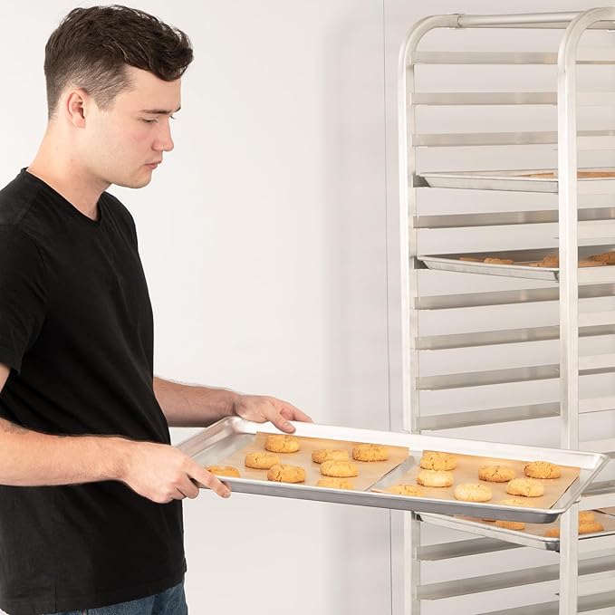 HARDURA Aluminum Baking Sheet Pan 18”L X 13”W X 1”H Cookie Sheet, 12Packs, For Oven in Bakery &