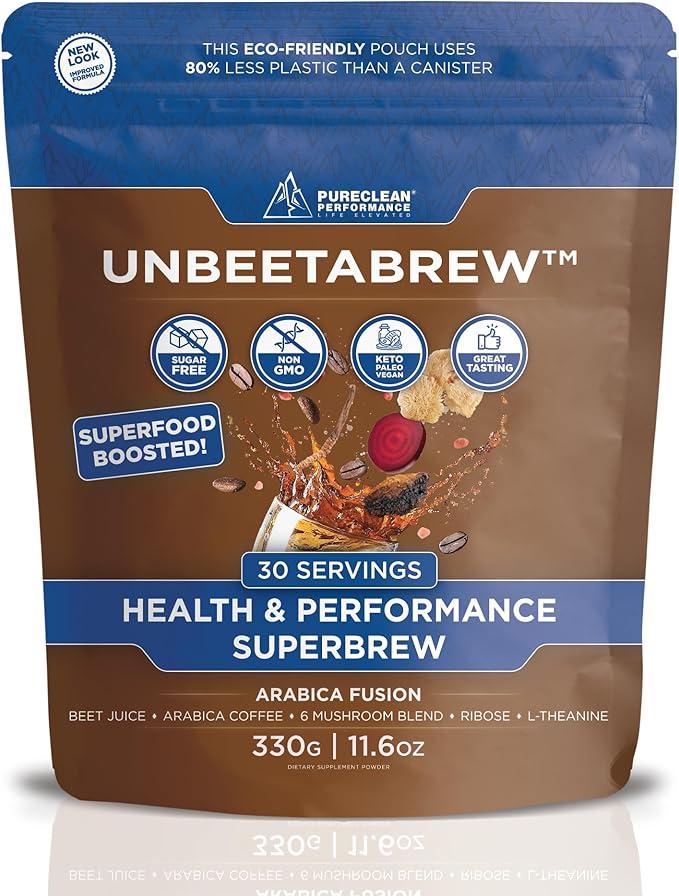UNBEETABREW Organic Beetroot & Mushroom Coffee ??Plant-Based, Energy with Beet Juice, Adaptogens