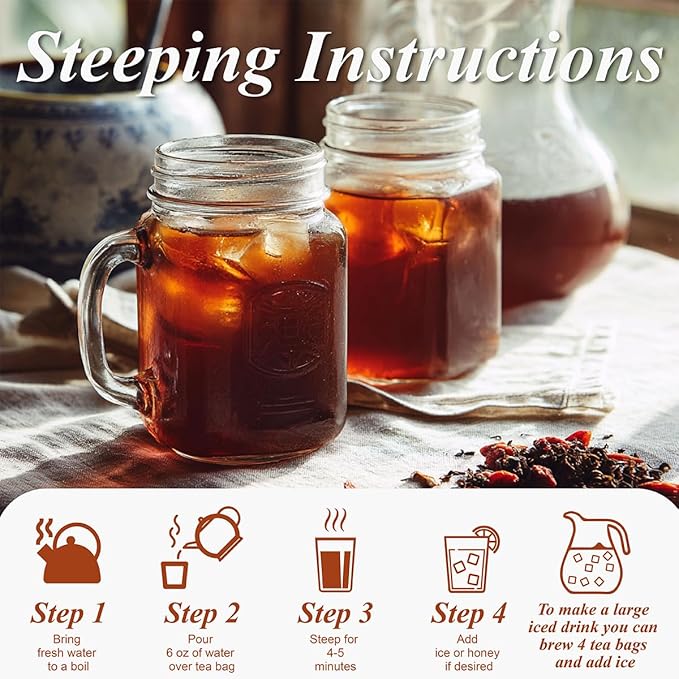 WT WEETEE Emperor's Pu-erh Tea Bags 100 Count, Aged Fermented Yunnan Dark Tea, Mellow & Smooth