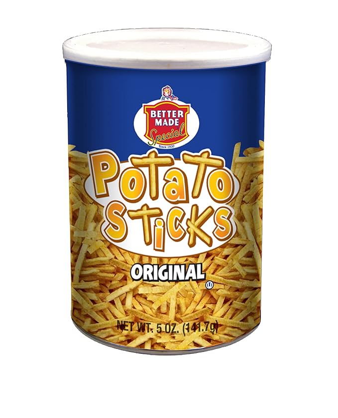 Better Made Potato Sticks 5oz Canister - Shoestring Potato Sticks - Gluten Free - Crunchy, Crispy