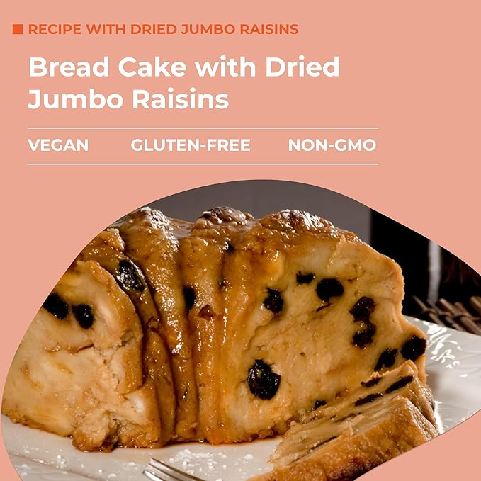 Amrita Dried Jumbo Raisins 1 lb | Naturally Sweet, Gluten-Free Snack | Dried Grapes Packed Fresh in