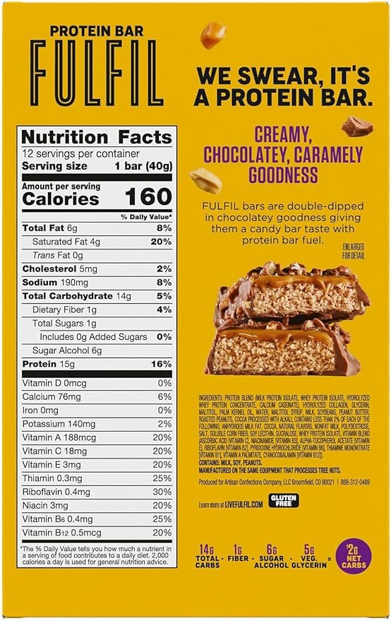 FULFIL Protein Snack Bars, Best Sellers Variety Pack, Gluten Free with 15g Protein, Pantry Staples