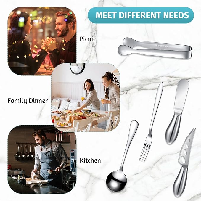 Patelai Charcuterie Board Accessories Cheese Spreader Knife Set Charcuterie Utensils Butter Knife