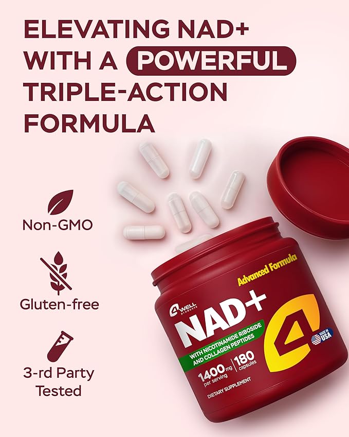 NMNH Supplement Alternative - NAD Supplement 1400mg Supports Healthy Aging Complex with