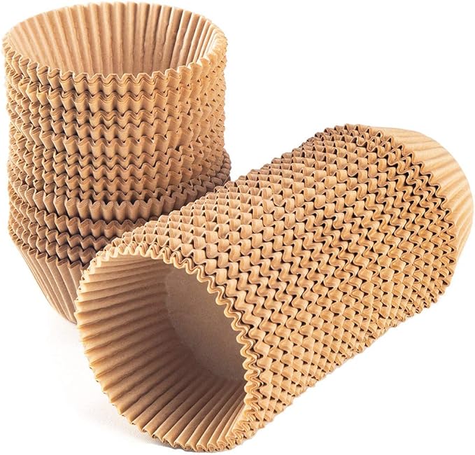 Caperci Standard Natural Cupcake Liners 500 Count, No Smell, Grease-Proof Paper Muffin Liners