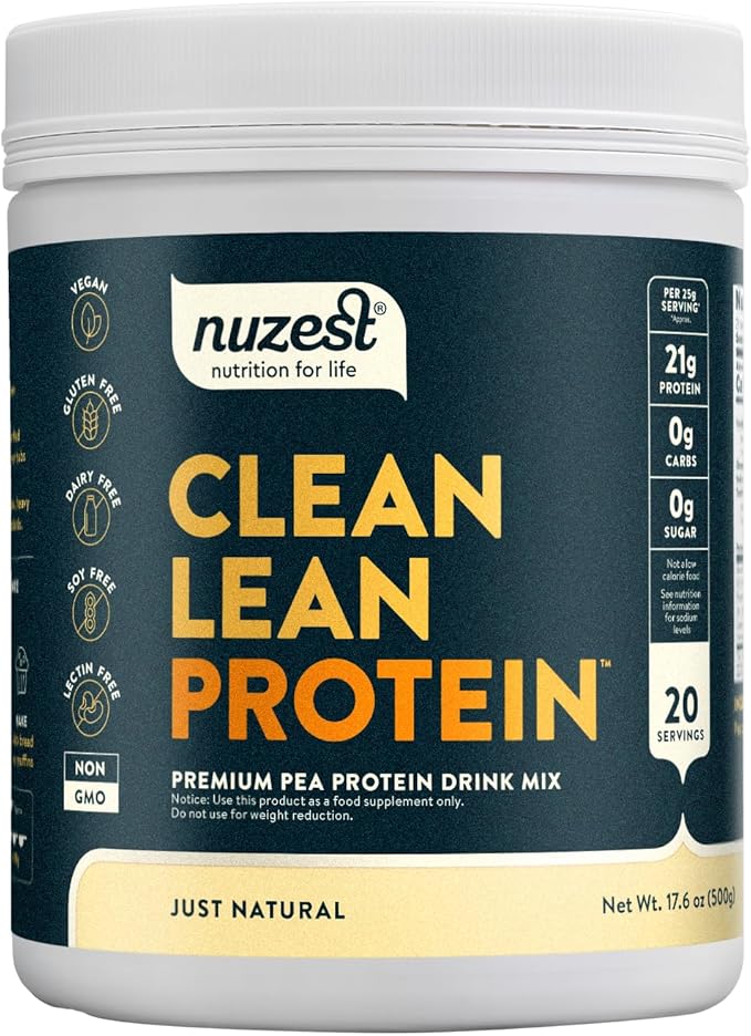 Nuzest - Pea Protein Powder - Clean Lean Protein, Premium Vegan Plant Based Protein Powder, Dairy