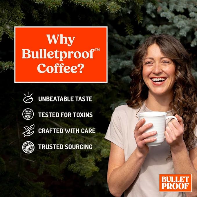 Bulletproof Original Medium Roast Ground Decaf Coffee, 12 Ounces, 100% Arabica Coffee, Clean Coffee
